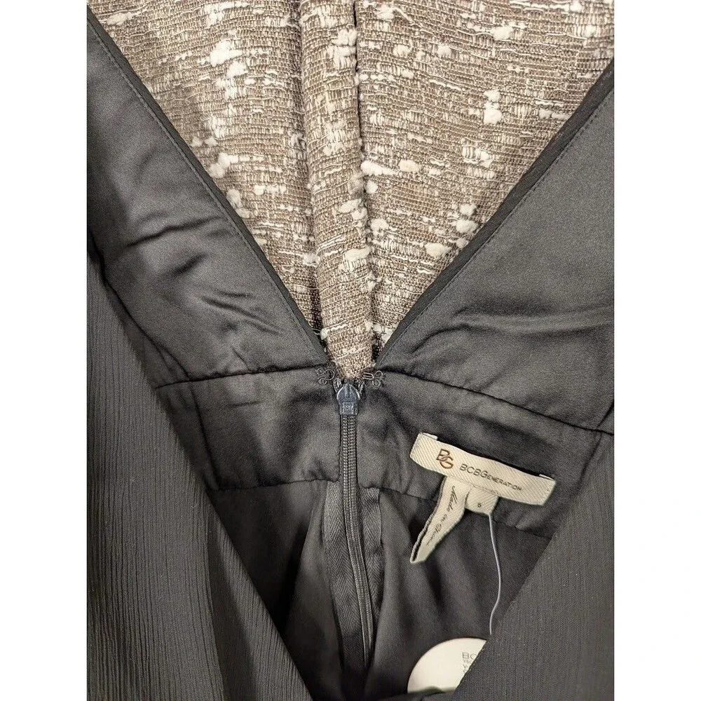BCBGeneration Black Studded Chiffon Cocktail Dress‎